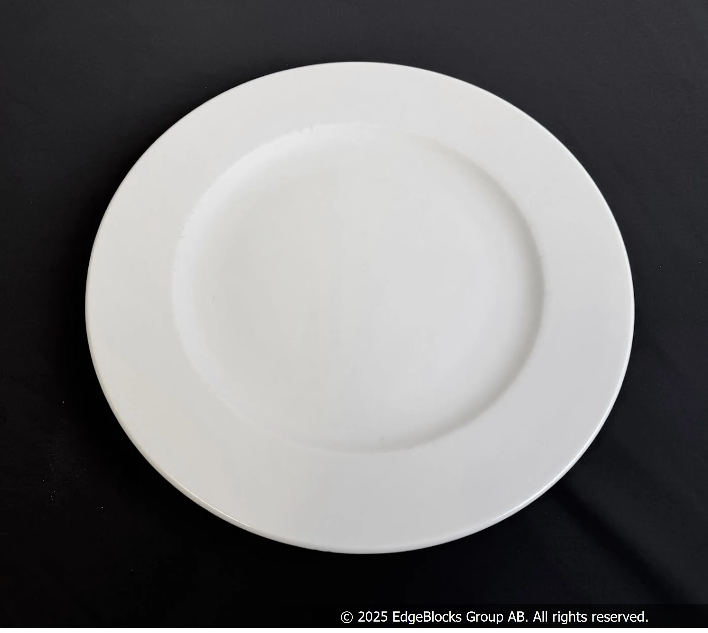 Platt tallrik 27cm vit