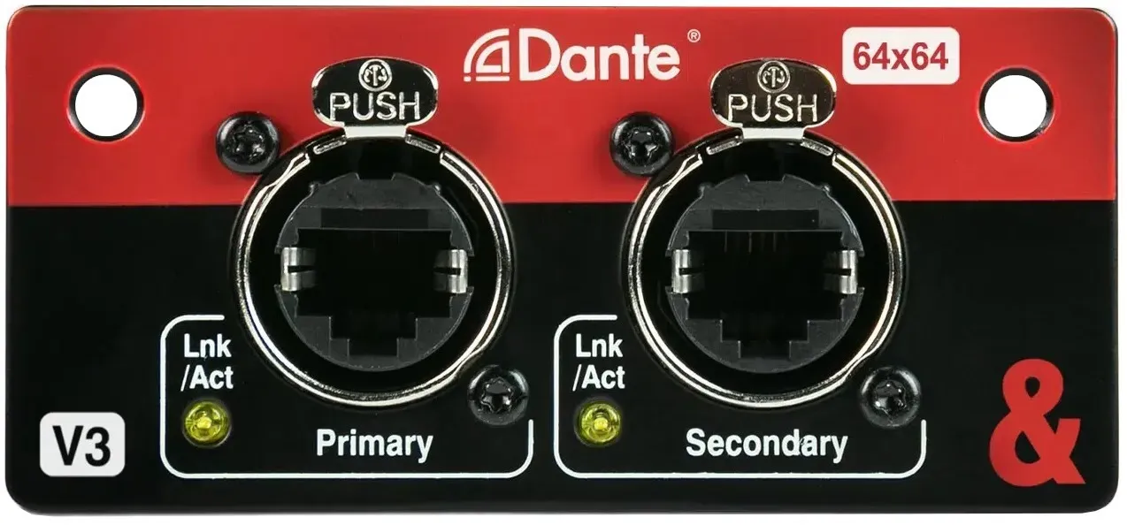 Allen & Heath Dante kort för SQ & AHM 64x64 kanaler