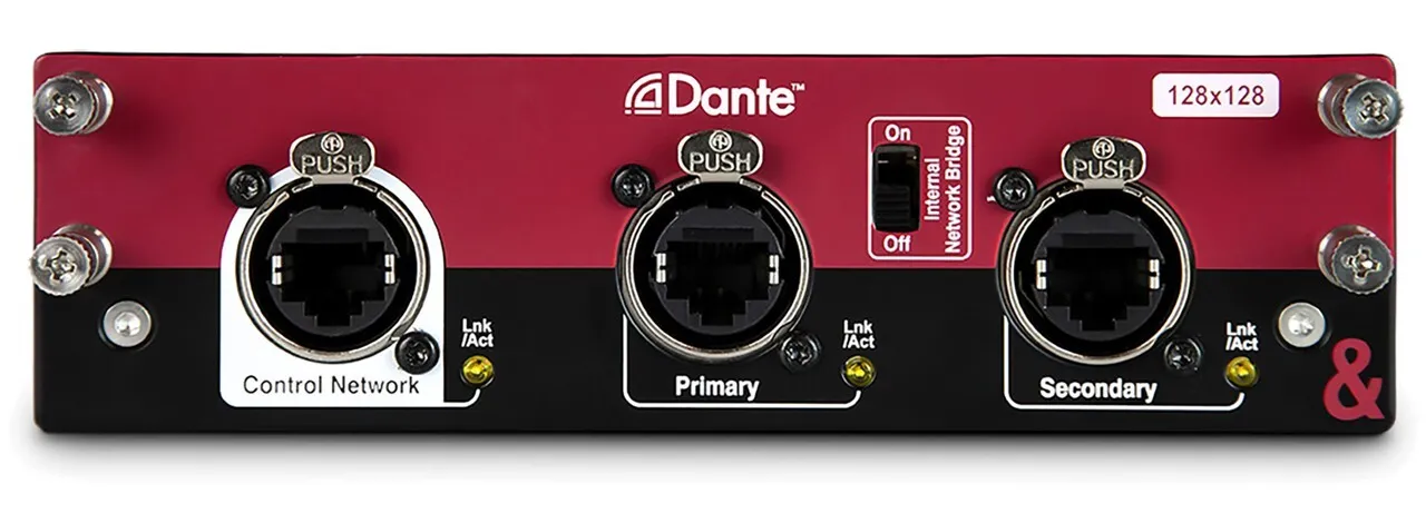 Allen & Heath Dante card 128x128 for dLive och Avantis systems