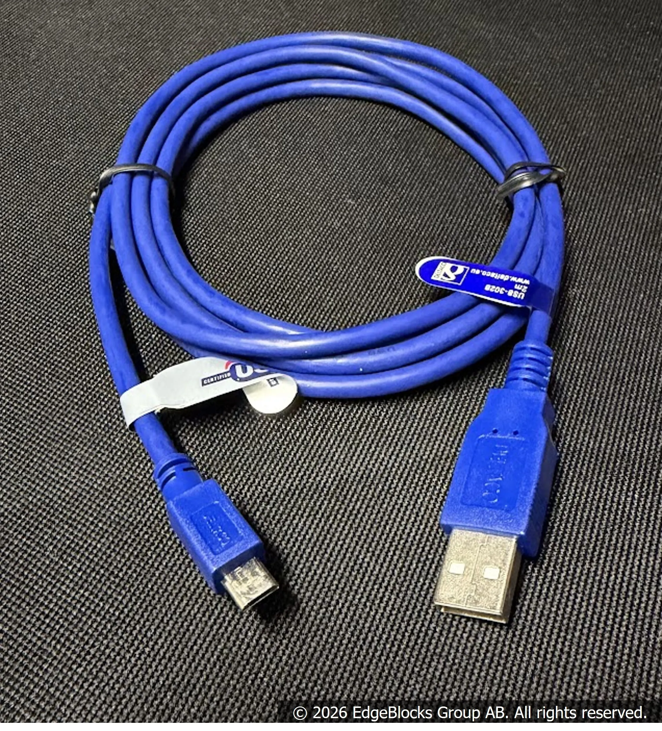 USB-kabel Typ A - Typ Micro B 2m, blå
