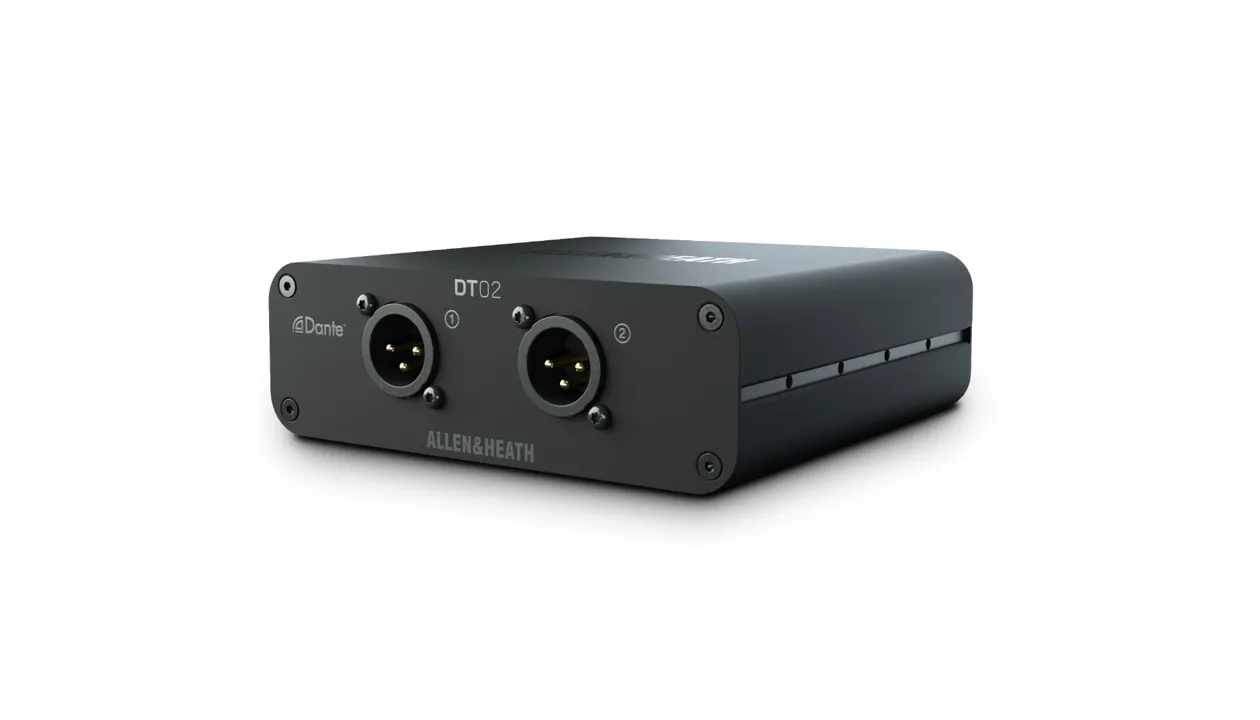 Allen & Heath DT02 Dante interface, 2 XLR out, PoE