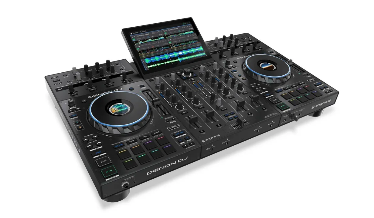 Denon DJ Prime 4+ controller in UDG Flight Case