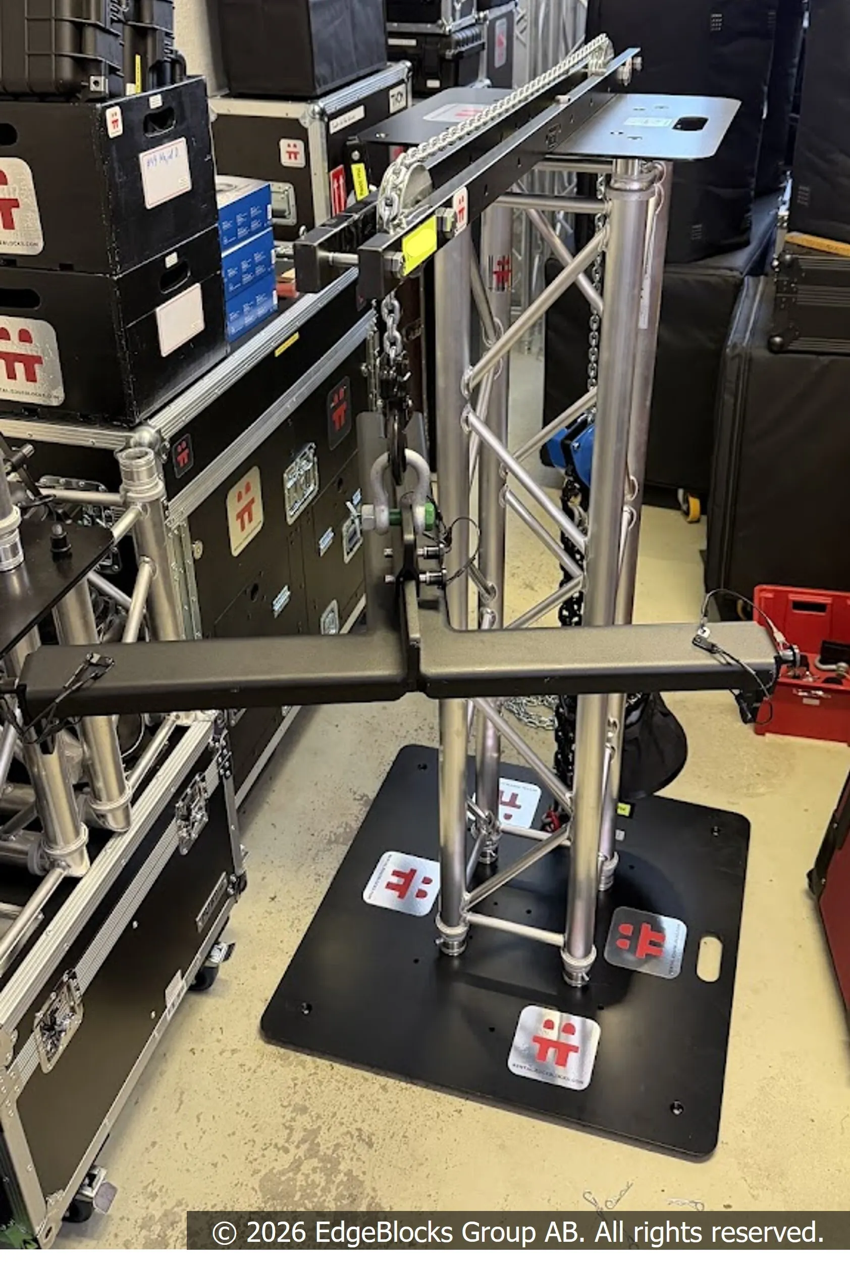 EdgeBlocks högtalartorn basplatta och topp för 34-tross, max 250kg