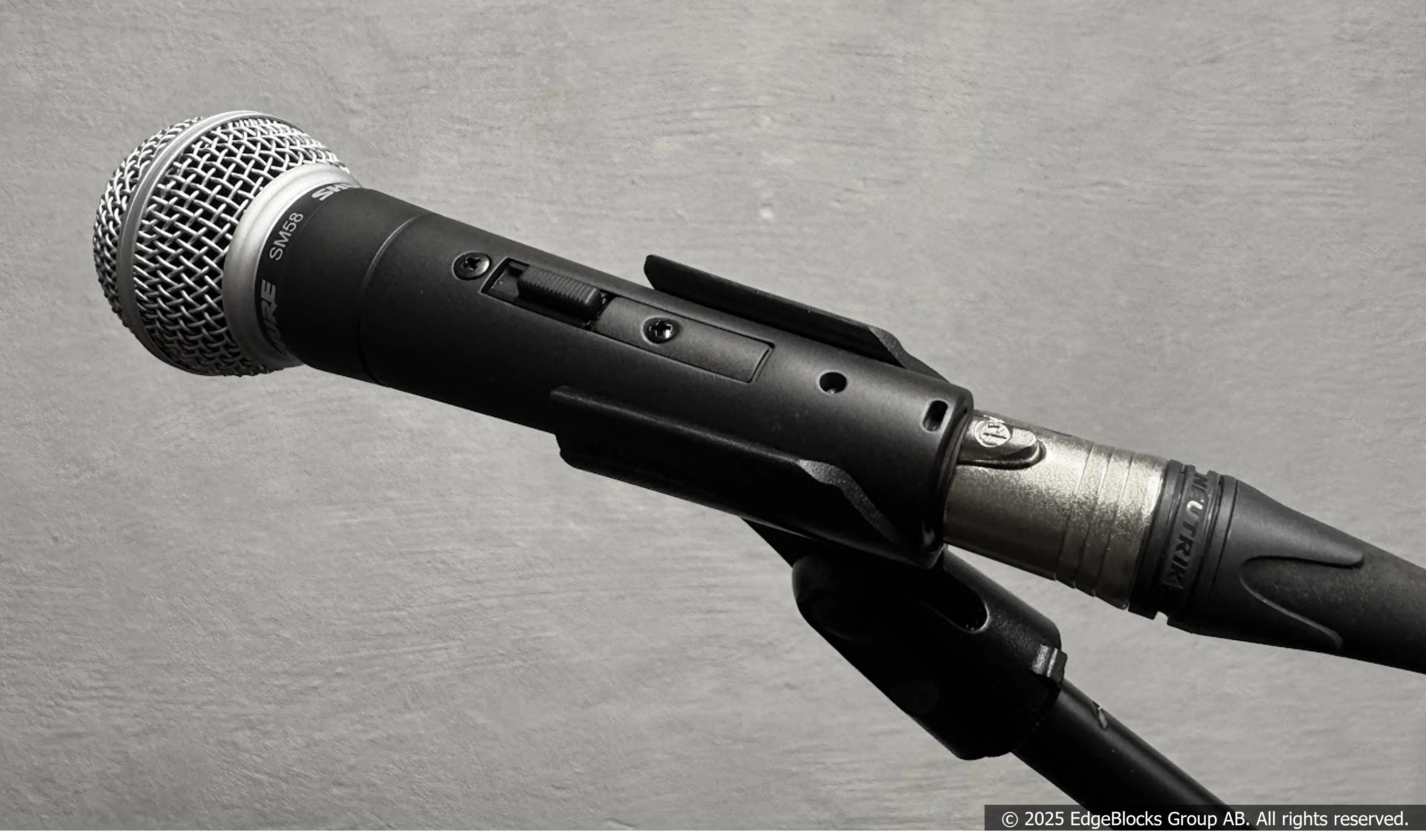 Shure SM58 mikrofon on/off switch