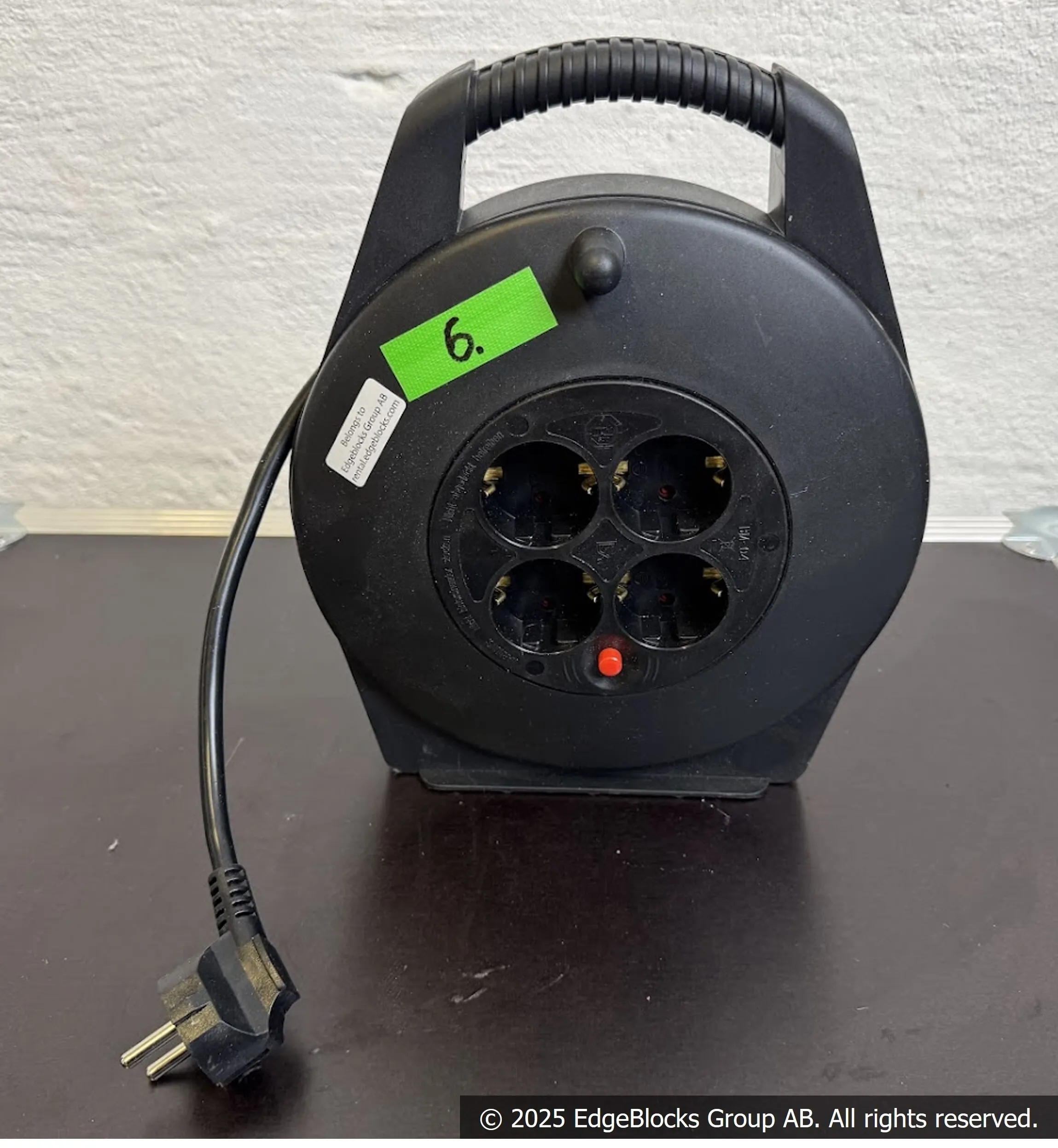 Kabeltrumma 10m 230V med 4 uttag