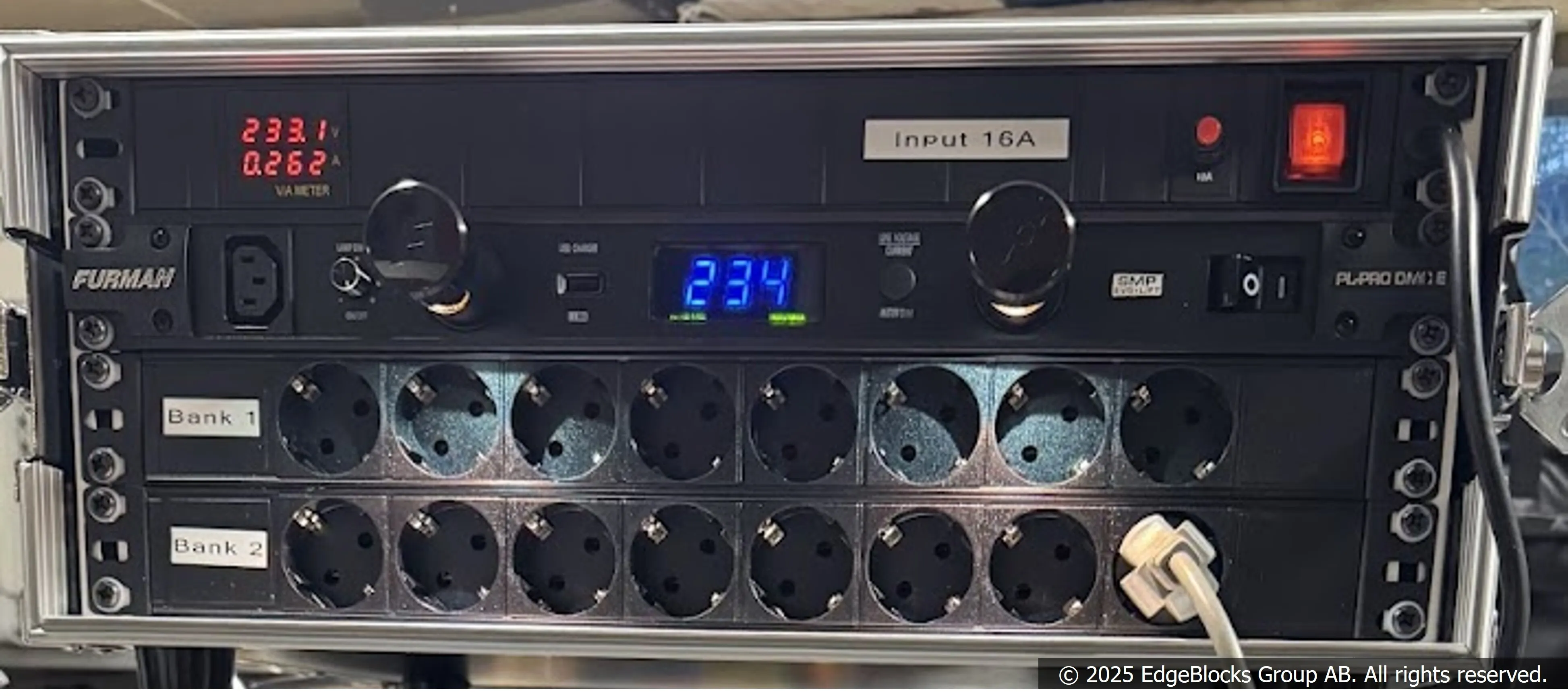 Furman PL-Pro DMC E 16A elkonditionering i flight-case