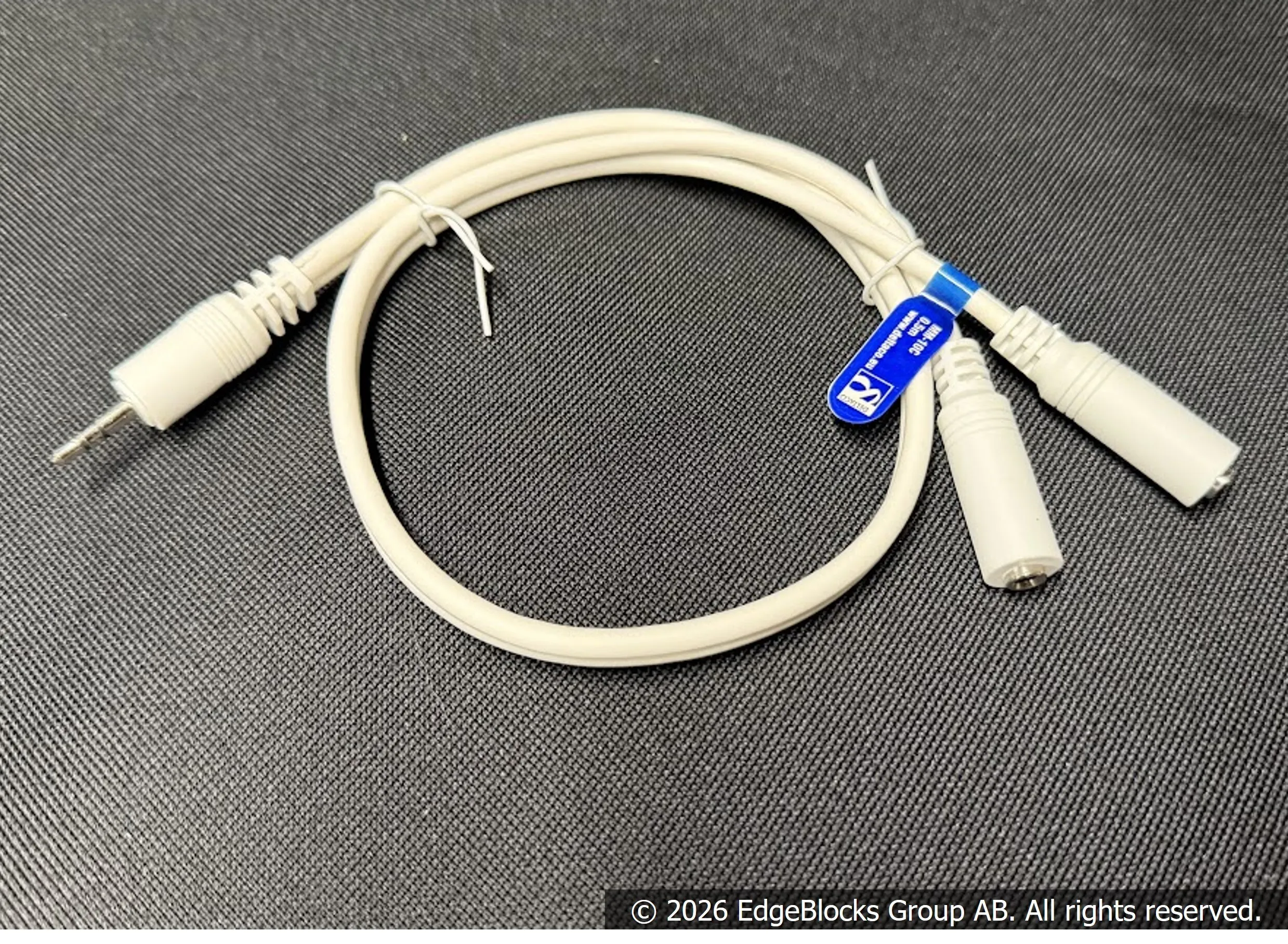 3,5mm stereo-splitter, 0,5m vit