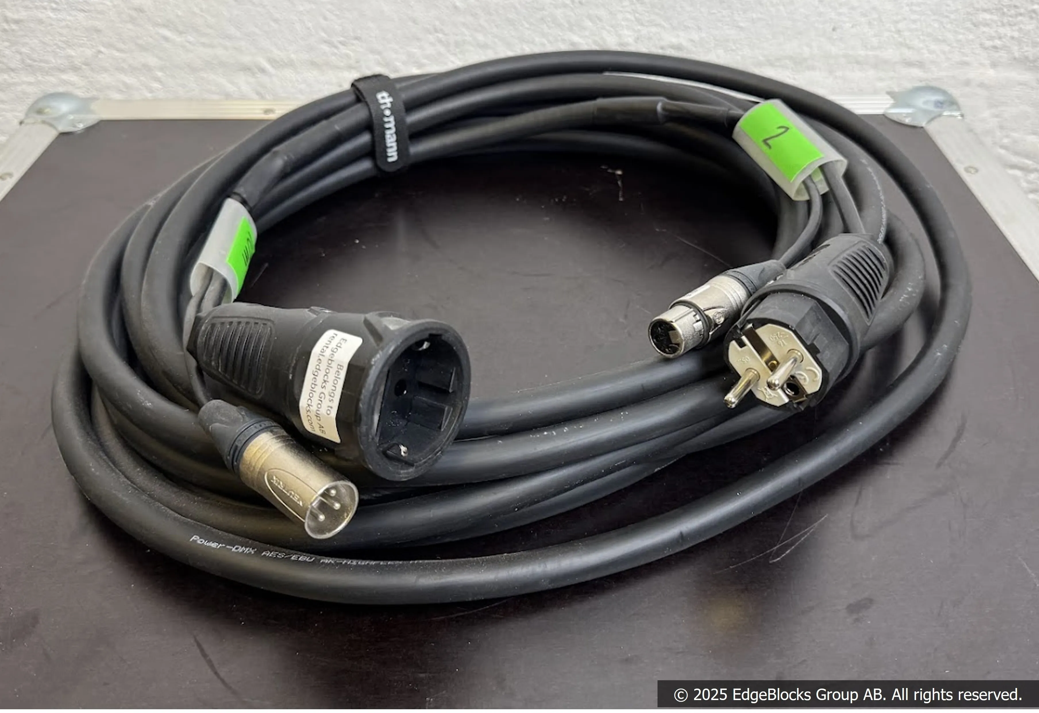 Kombi-kabel 230V + XLR 10m