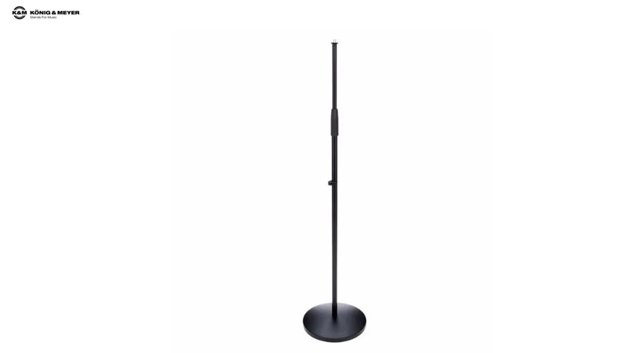 K&M 260/1 mikrofonstativ rakt med rund basplatta
