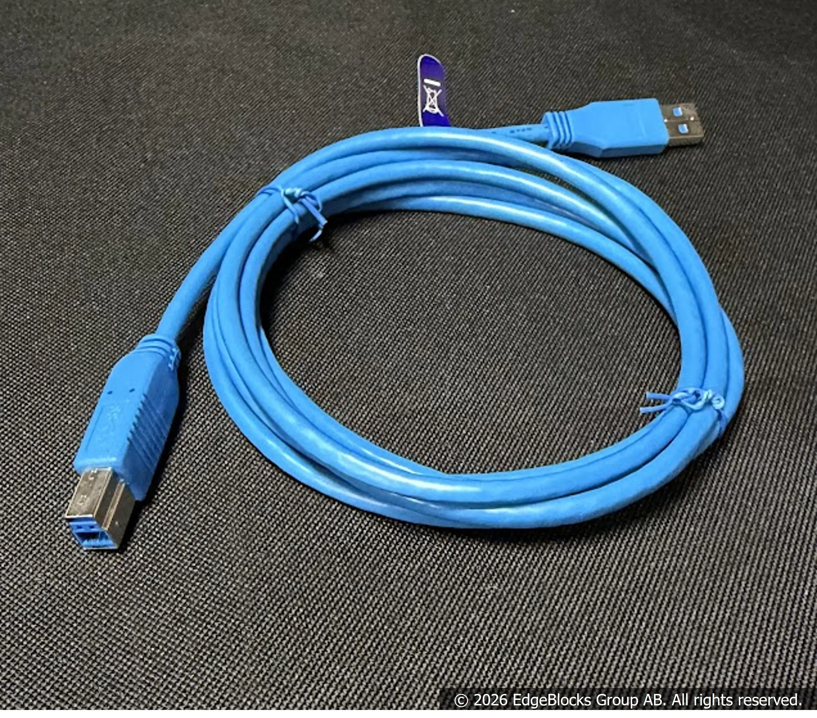 USB3-kabel A-B 2m, blå