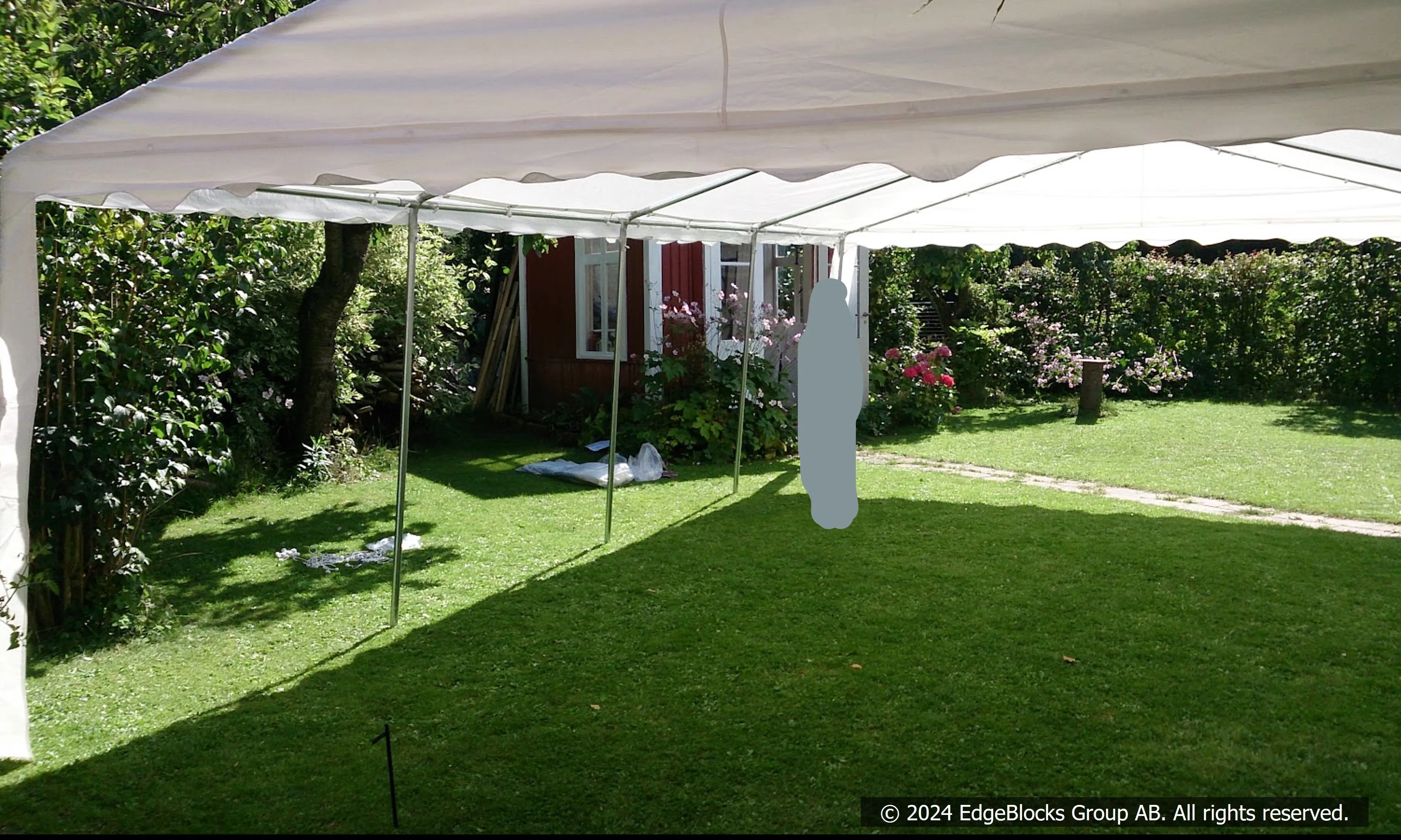 Partytält 5x6 m, vitt, PE