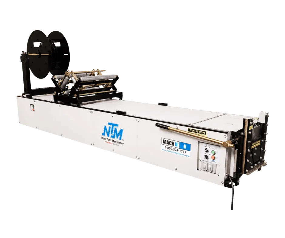 NewTech 6" Seamless Eavestrough Machine with Reel