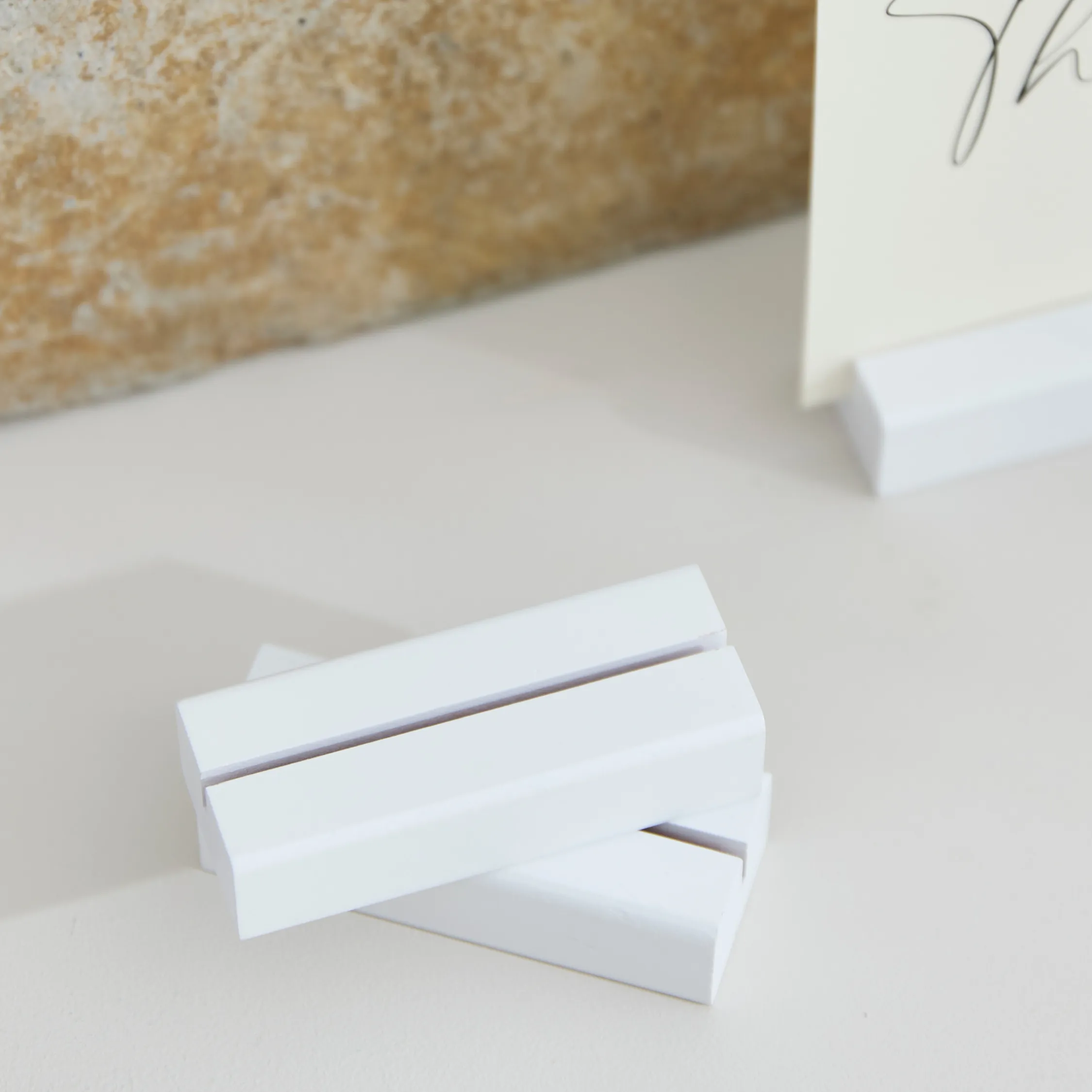 10 Wooden Display Blocks - White
