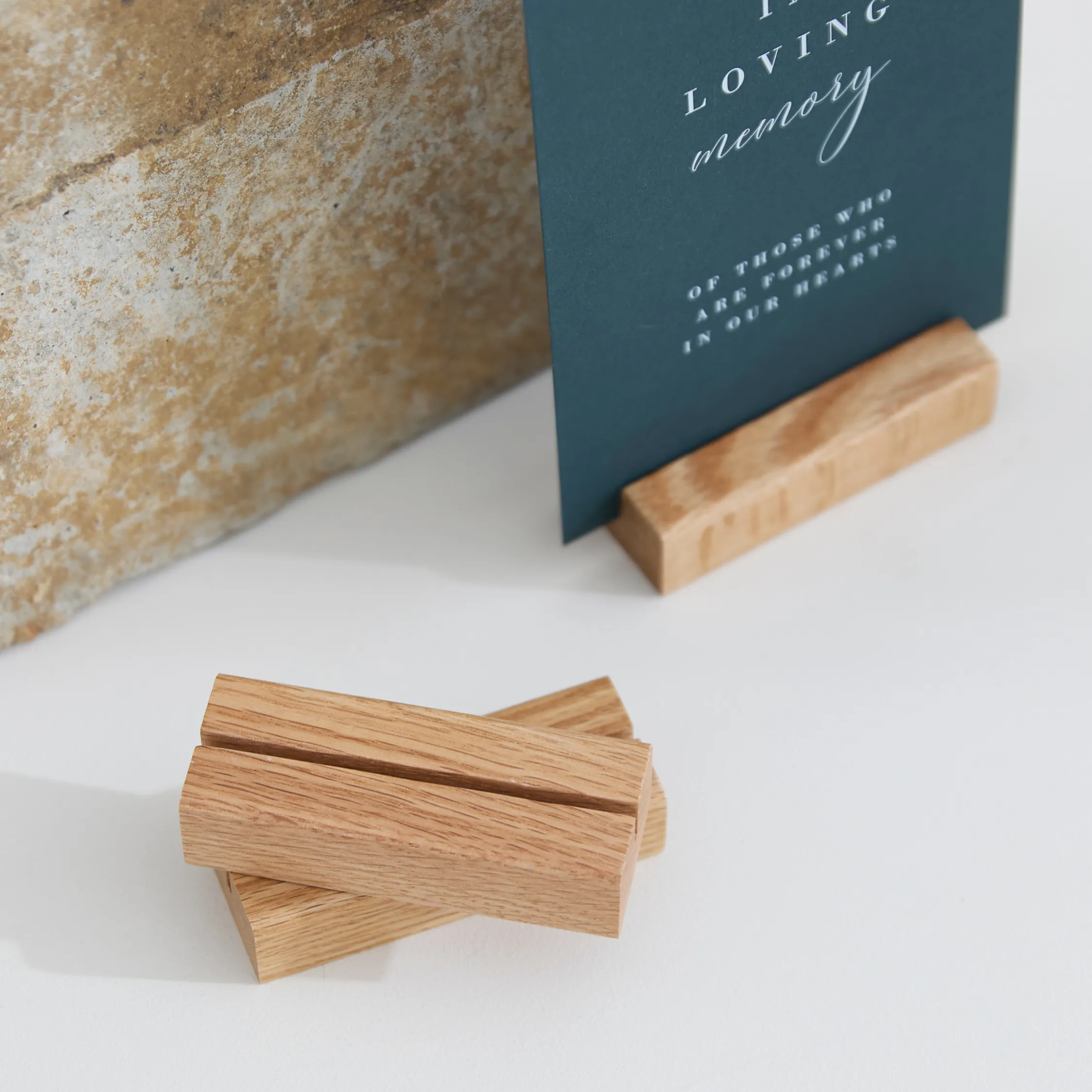 10 Wooden Display Blocks - Oak