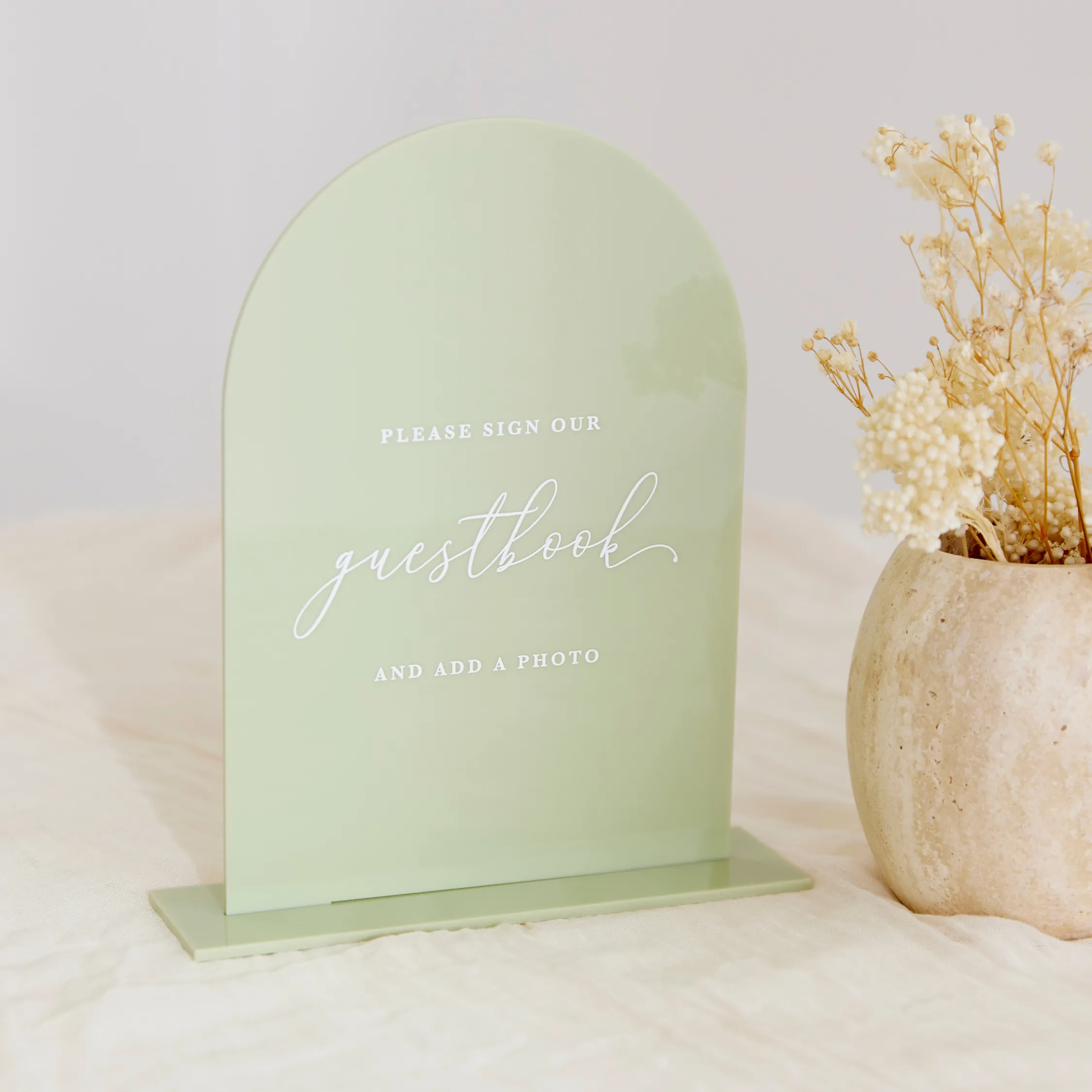 Polaroid Guestbook Sign - Pistachio Arch