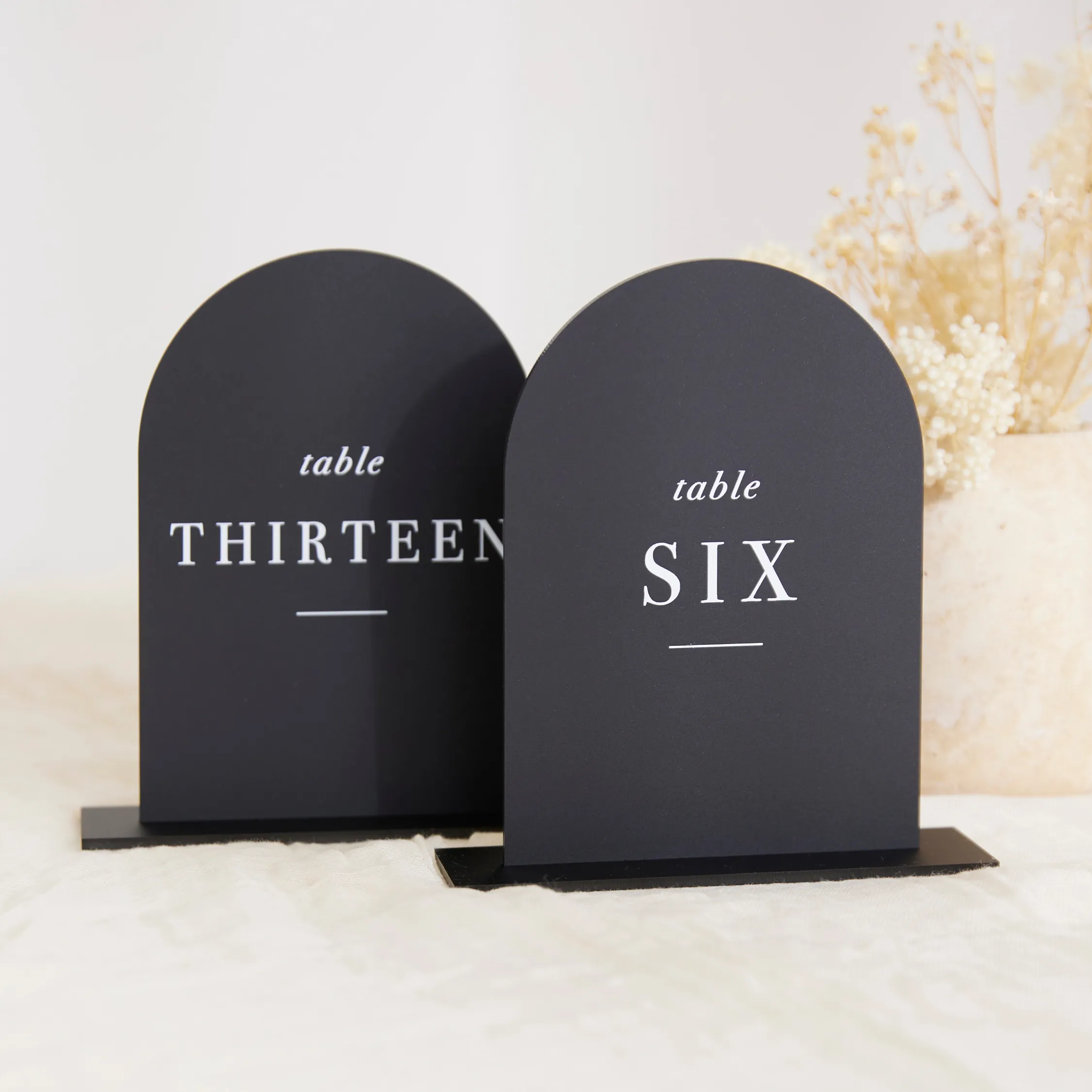 Table Numbers - Black Arch