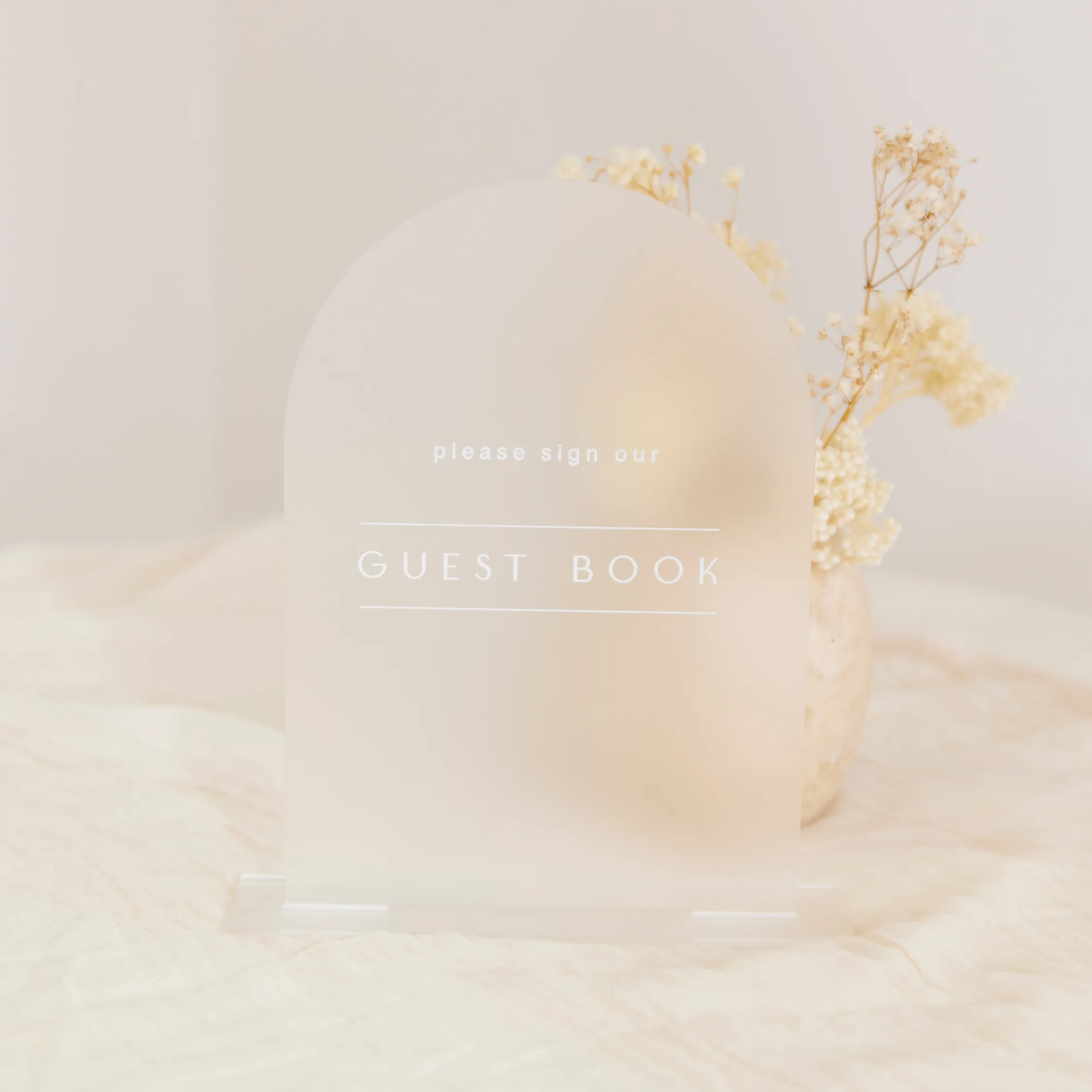 Guestbook Sign - Clear Frost Arch