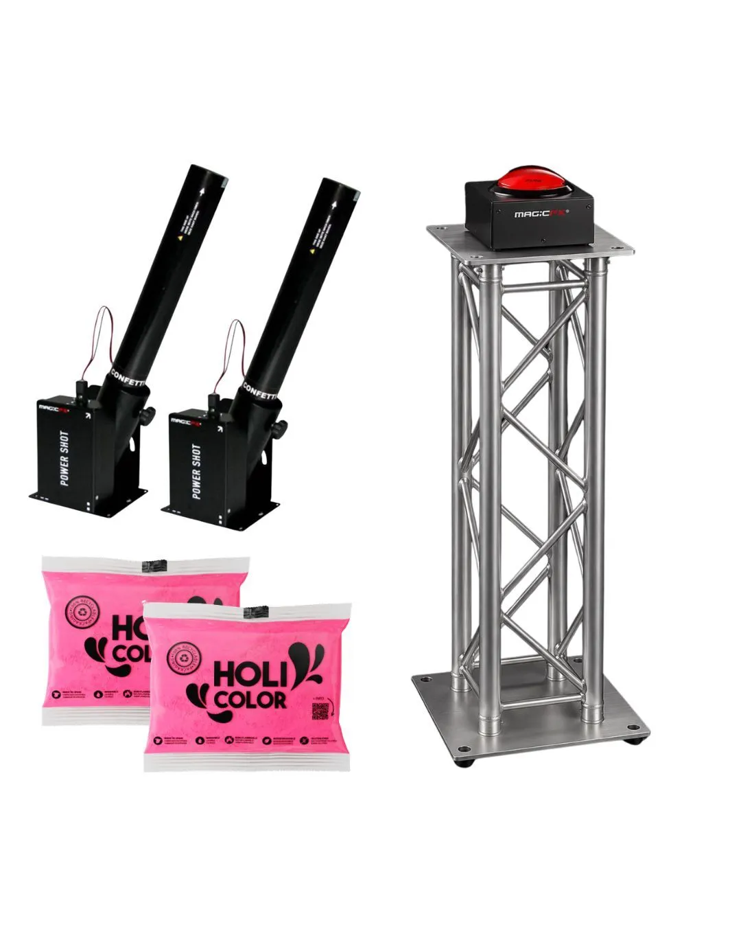 Verhuur: Gender Reveal Holi Powder shooter set Roze