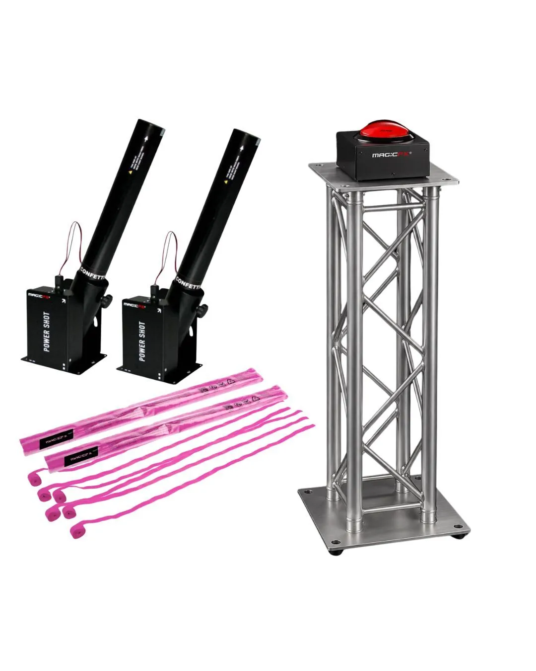 Verhuur: Gender Reval streamers shooter set Roze