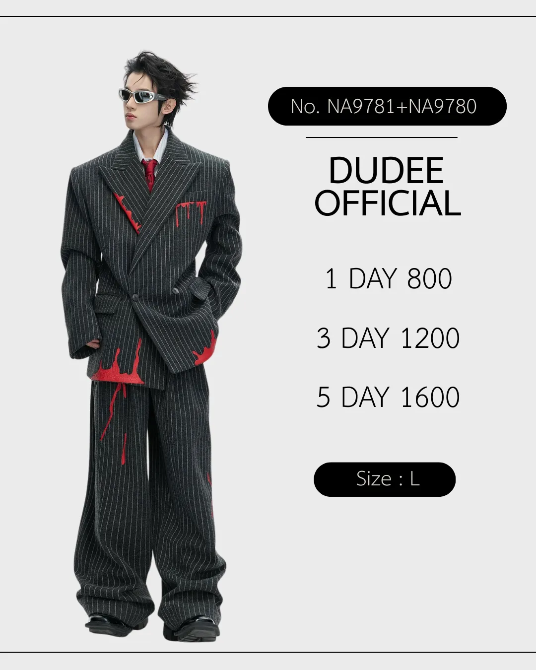 (NA9781+NA9780) เสื้อสูท+กางเกง (ไม่รวมด้านใน)