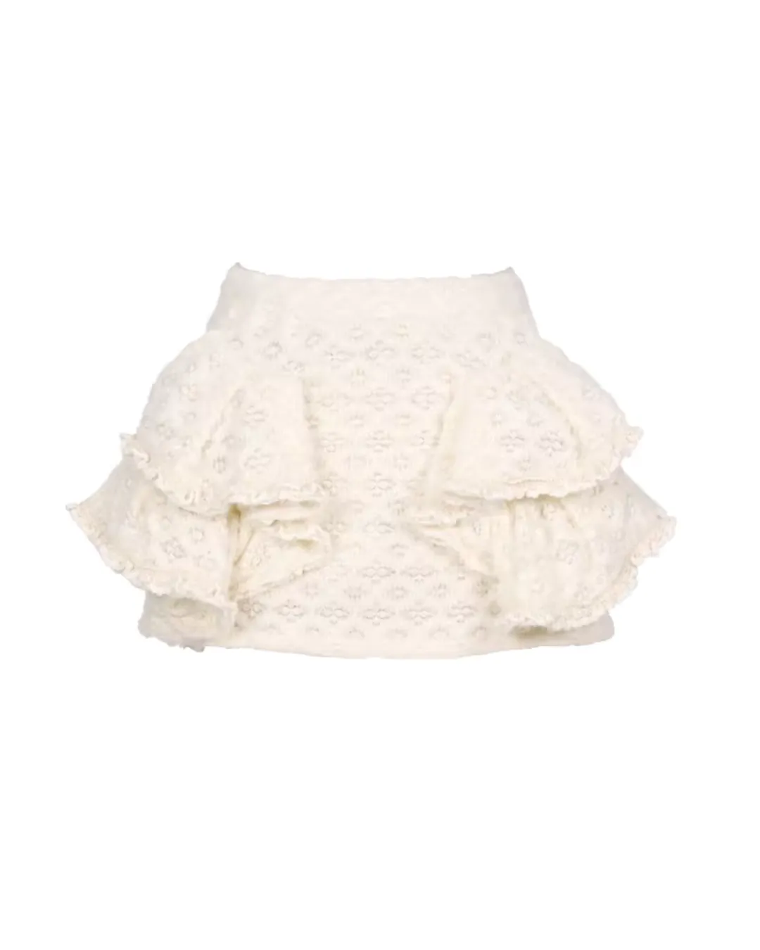 SS007 Blood Supply Original ◆ Slavic Heiress Knitted Lace-up Pleated Mini Skirt with Furry Base Layer