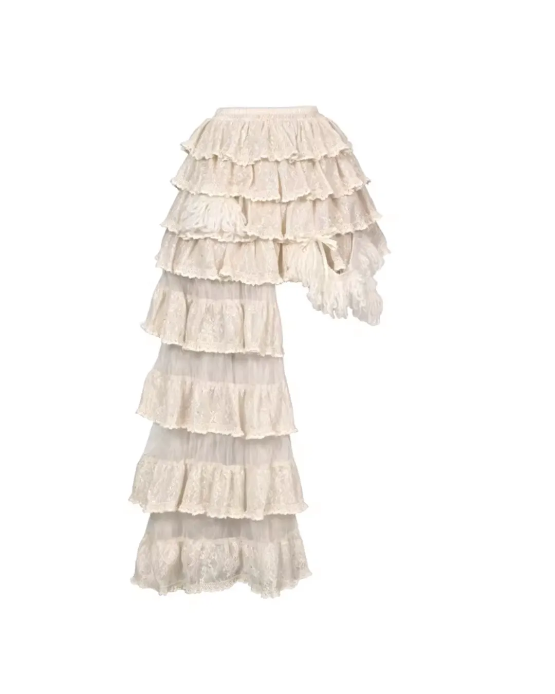 S003 Blood Supply Original ◆ Slavic Heiress Lace Cake Irregular Design Multi-Layer Dress Skirt Winter