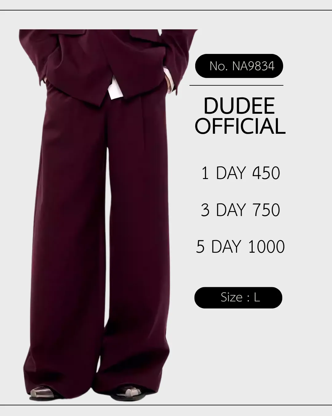 (เฉพาะกางเกง) High-end Luxury Metal Brooch Pants