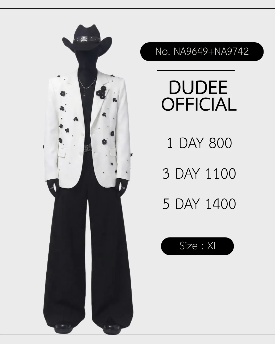 (NA9649+NA9742) เสื้อสูท+กางเกง