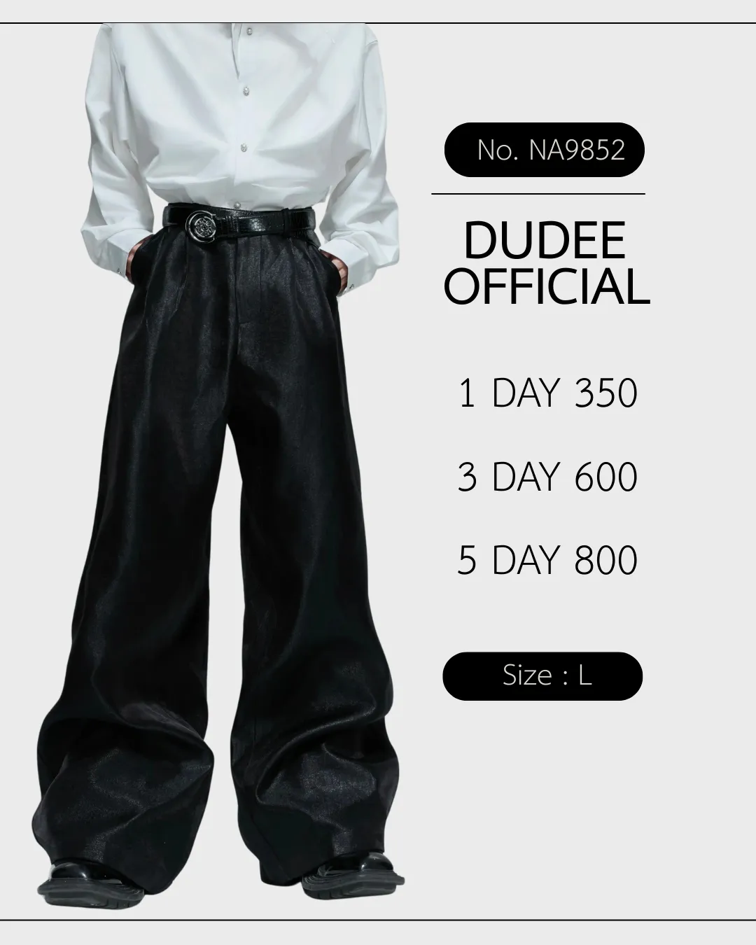 (NA9852) เฉพาะกางเกง Pleated High-waisted Versatile Straight Leg Pants