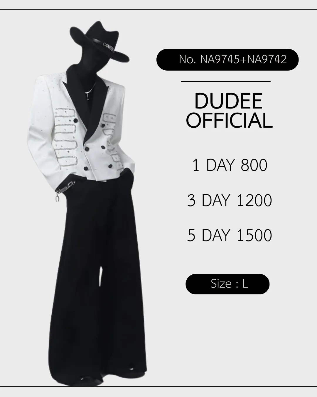 ( NA9733+NA9742) เสื้อสูท+กางเกง