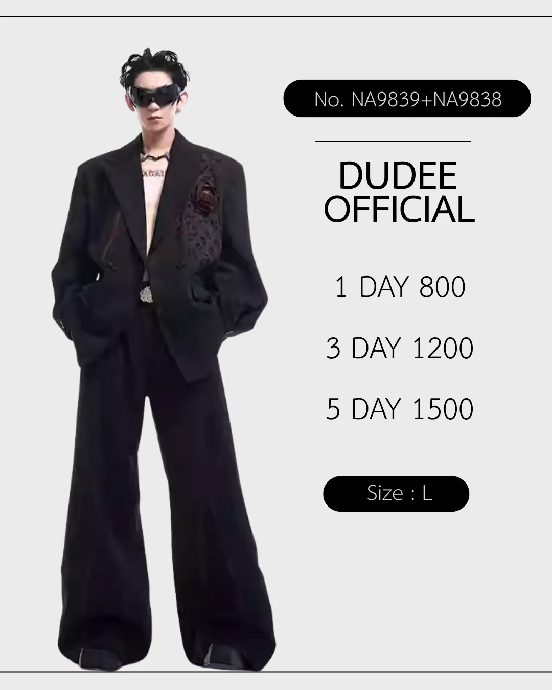 (NA9838+NA9839) เสื้อสูท+กางเกง