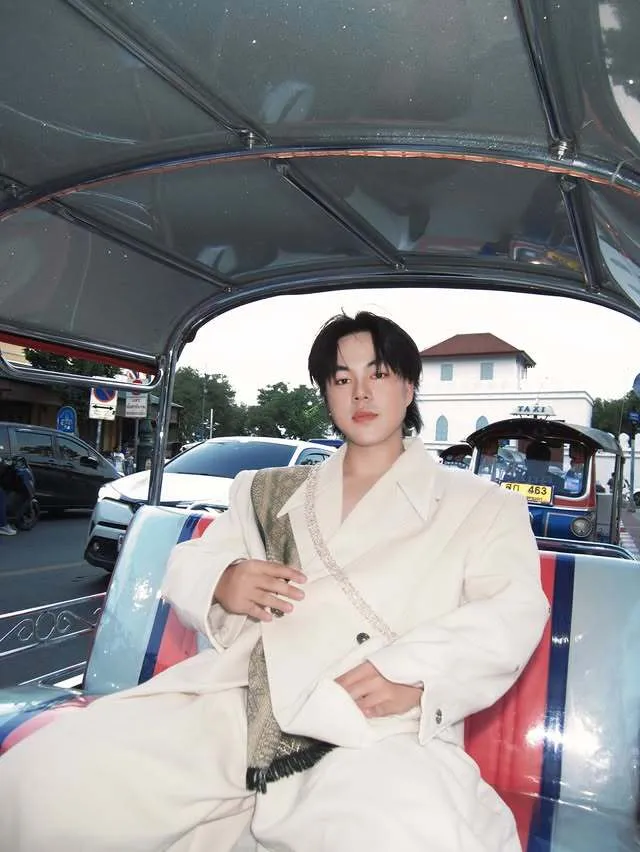 รีวิว (NA9779+NA9778) เสื้อสูท+กางเกง Deconstructed Irregular Metal Button High-end Suit
