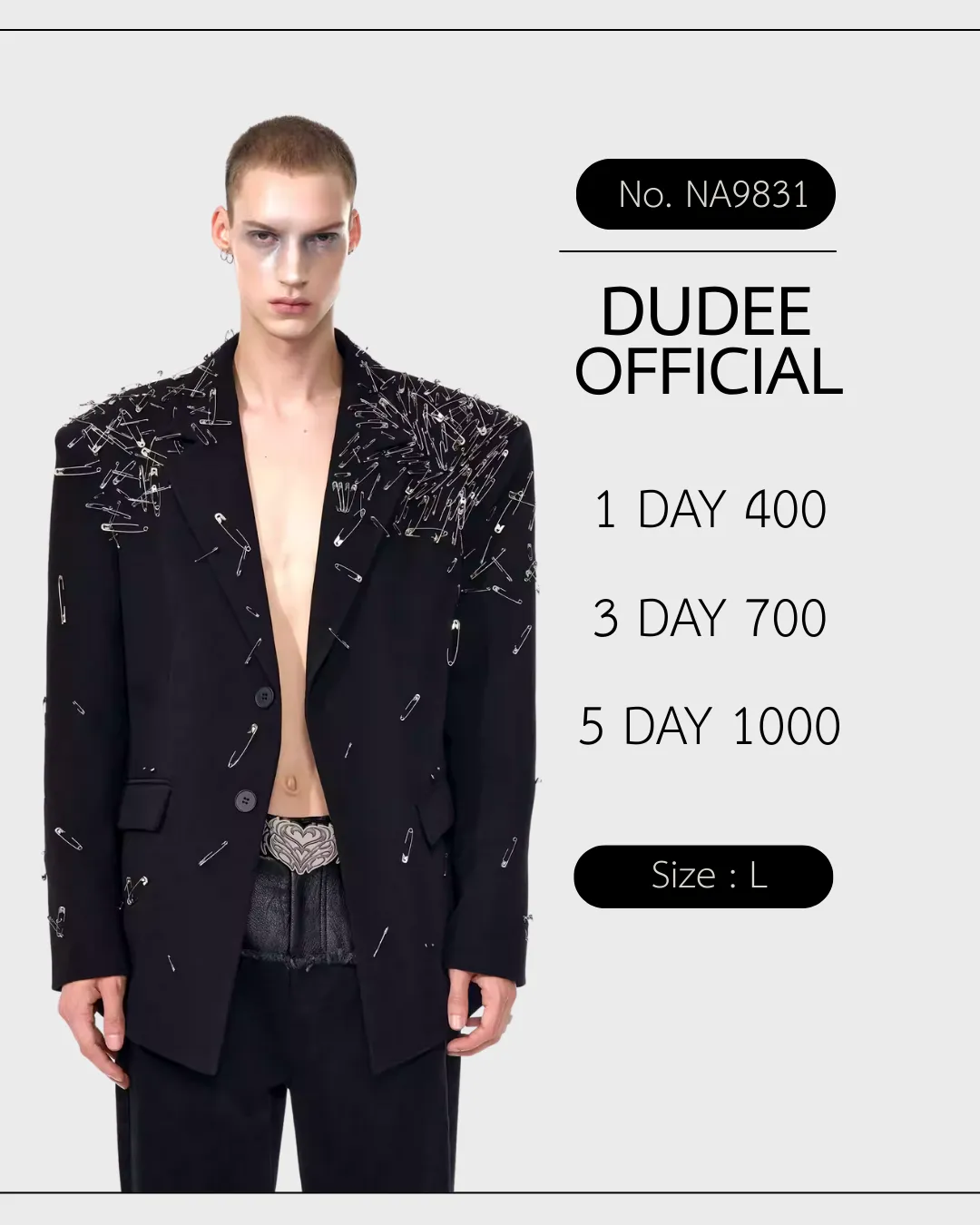 (NA9831) เฉพาะเสื้อ  Haute Couture Hand-pinned Blazer