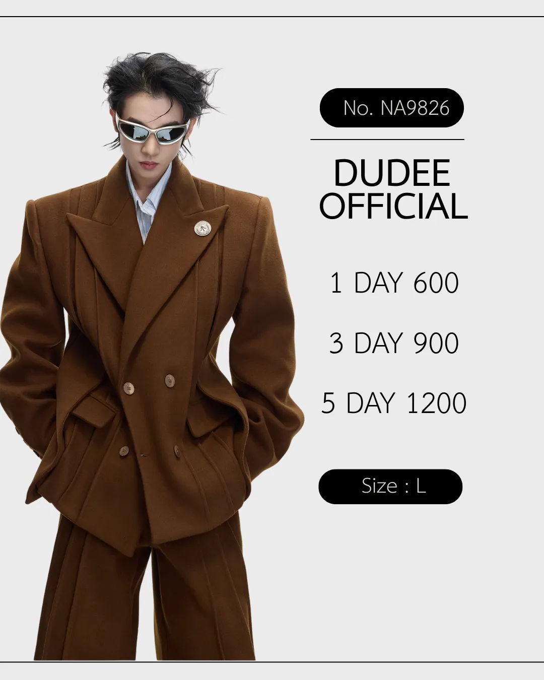 (NA9826) เฉพาะเสื้อสูท Haute Couture Tailored Wool Suit Jacket