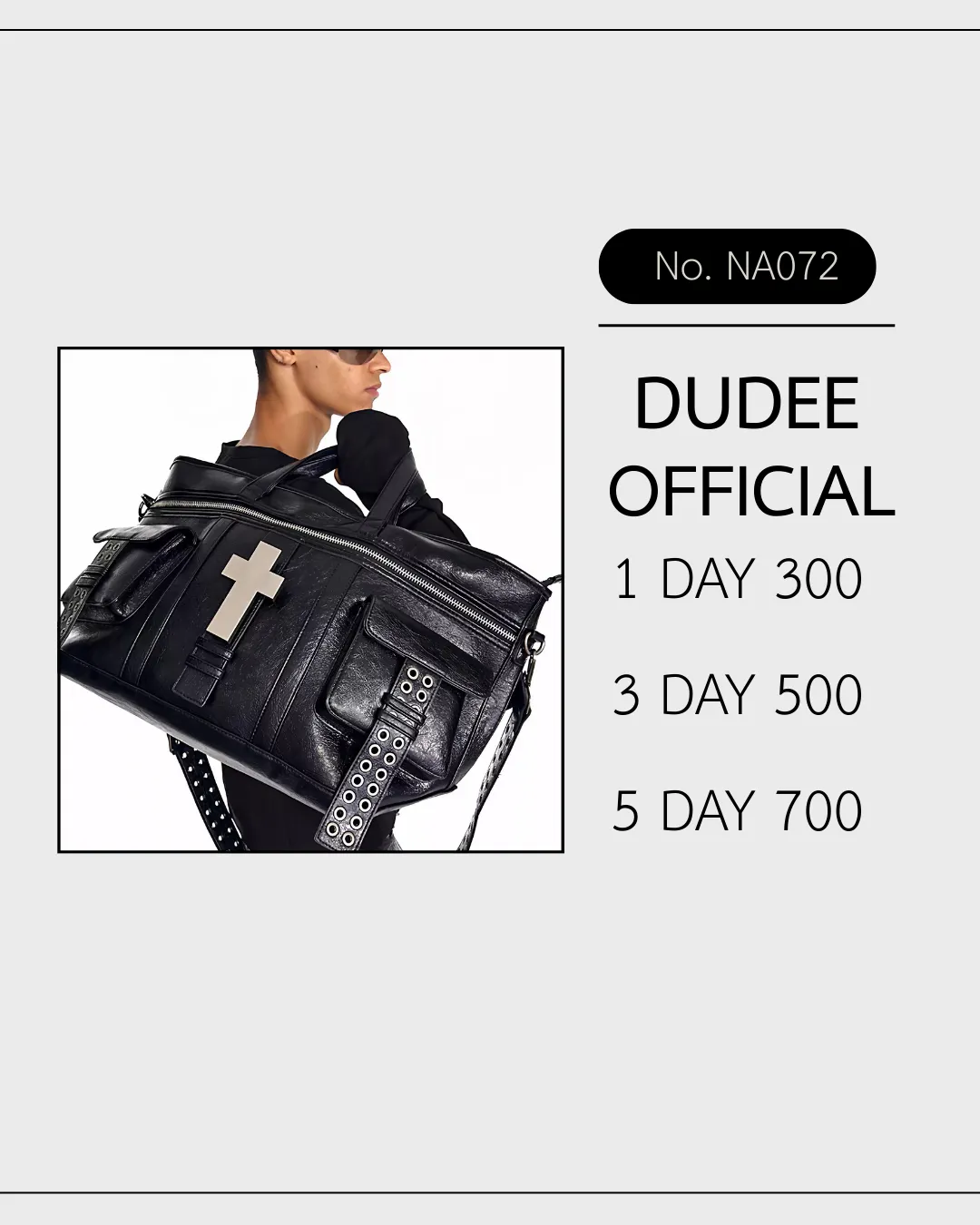 (NA072) กระเป๋า REBEL WAVE25FW "╋" Cross-shaped Extruded Leather Handbag Shoulder Bag Tote Bag Crossbody Bag