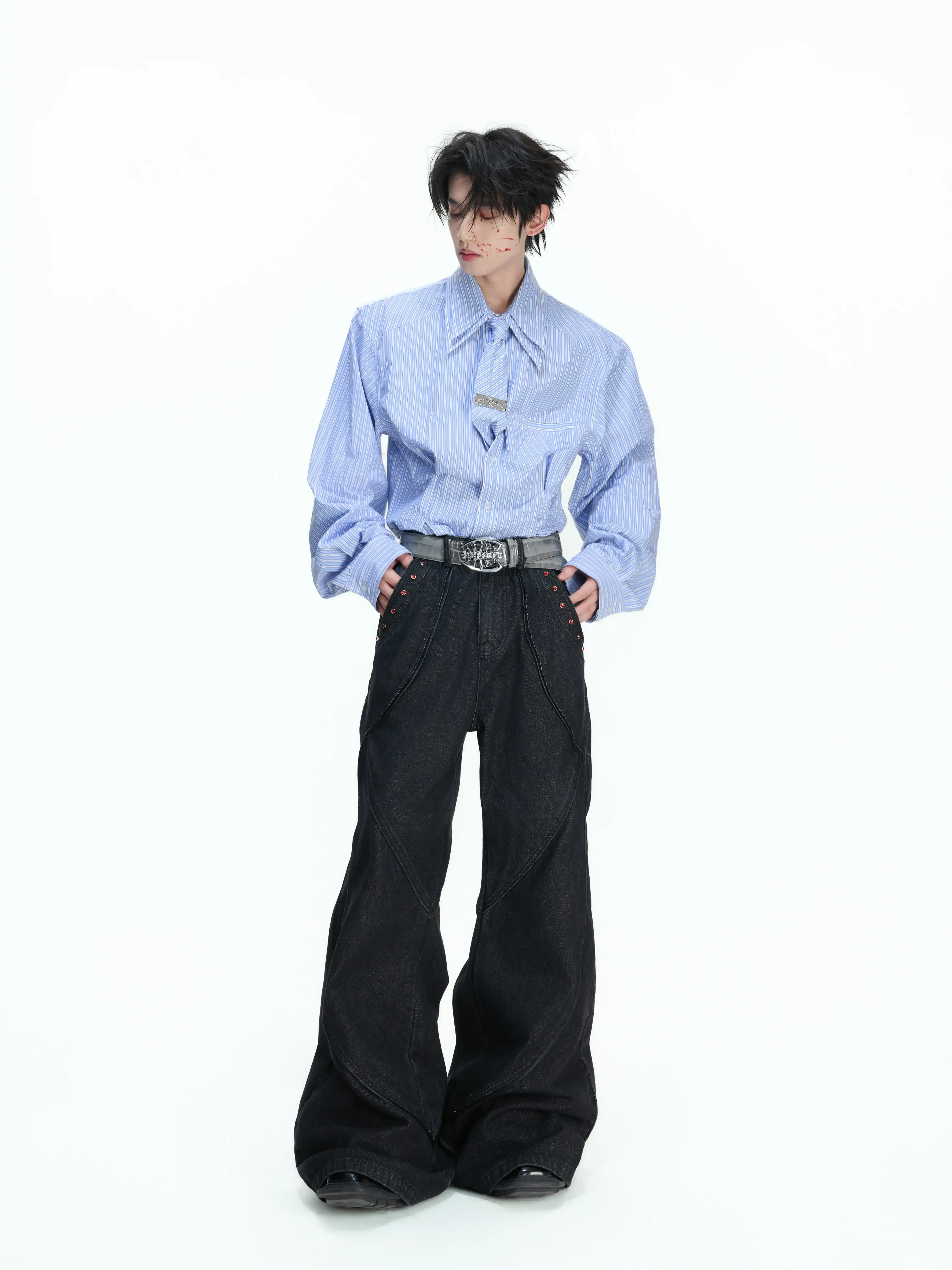 (NA9665+NA9667) เสื้อ+เนคไท+กางเกง