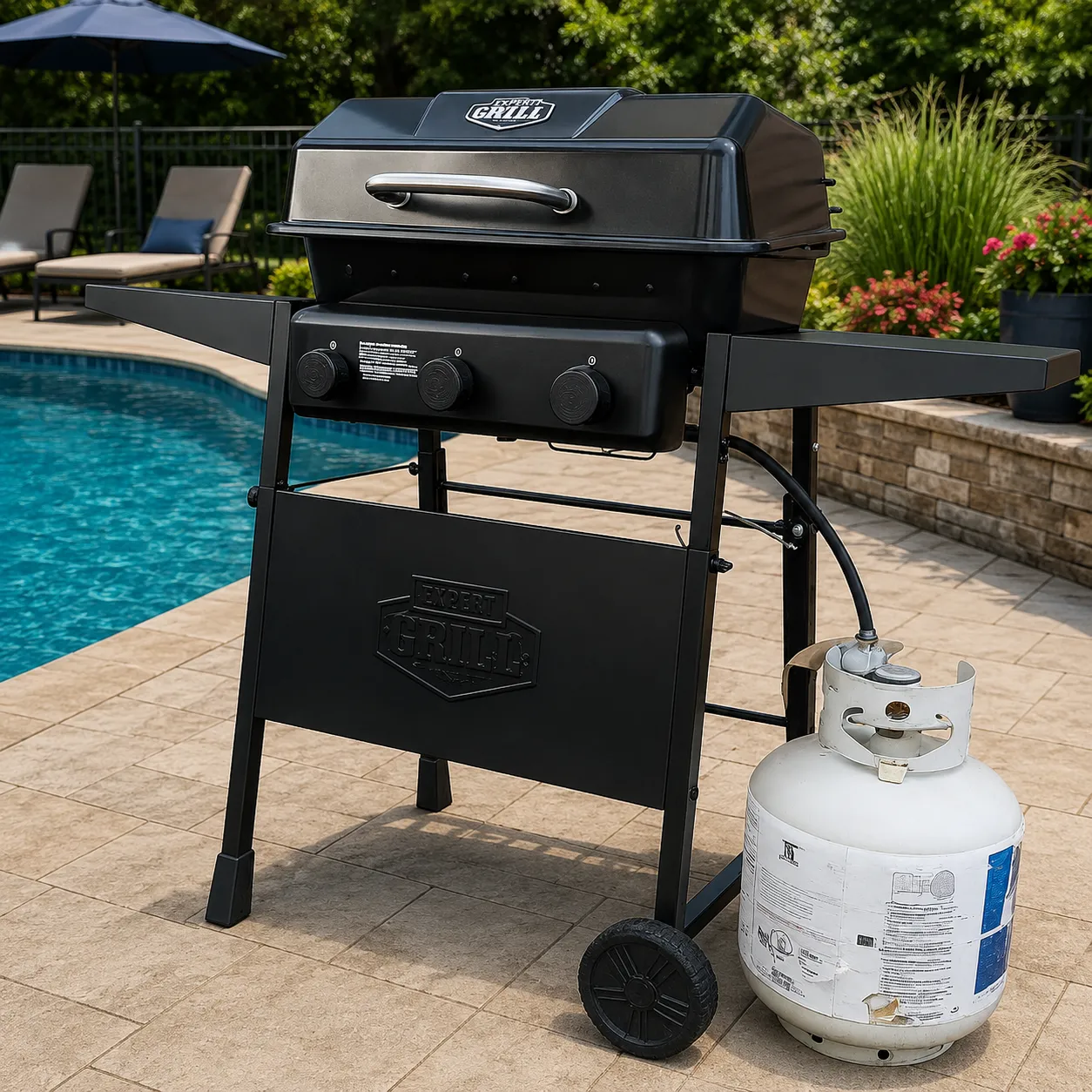 3 BURNER BBQ - ALLOW 24 HOURS FOR DELIVERY