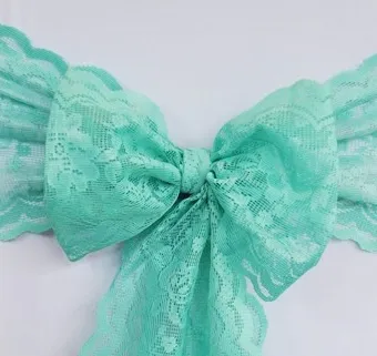 Tiffany Blue Lace Sash