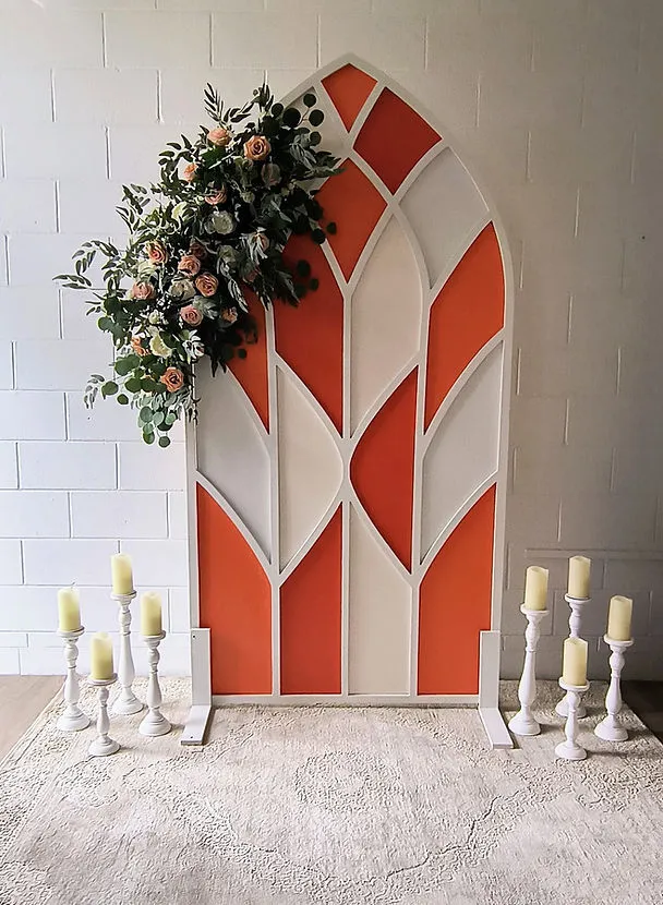 Stained Glass Wood Arch