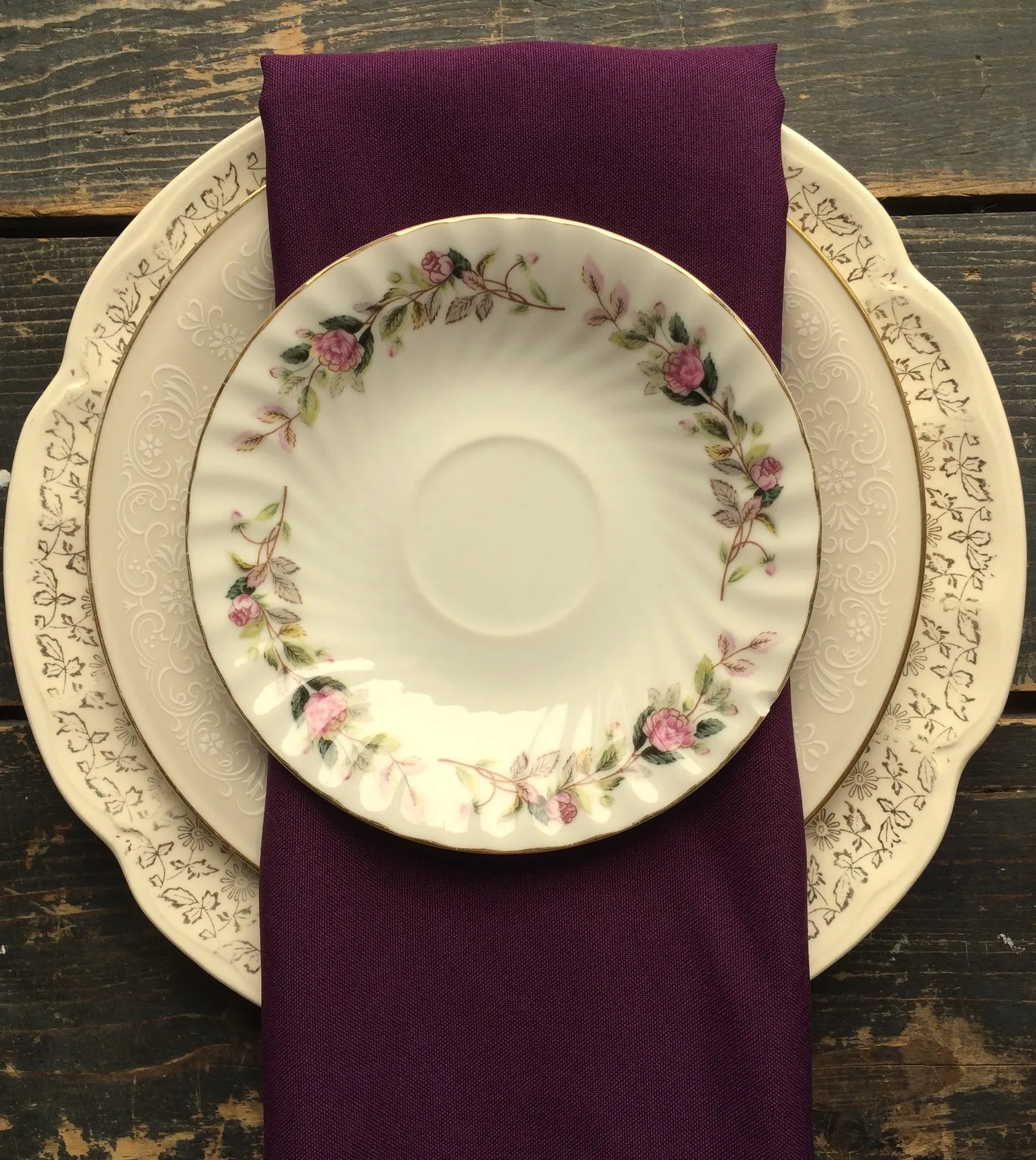 Plum Polyester Napkins