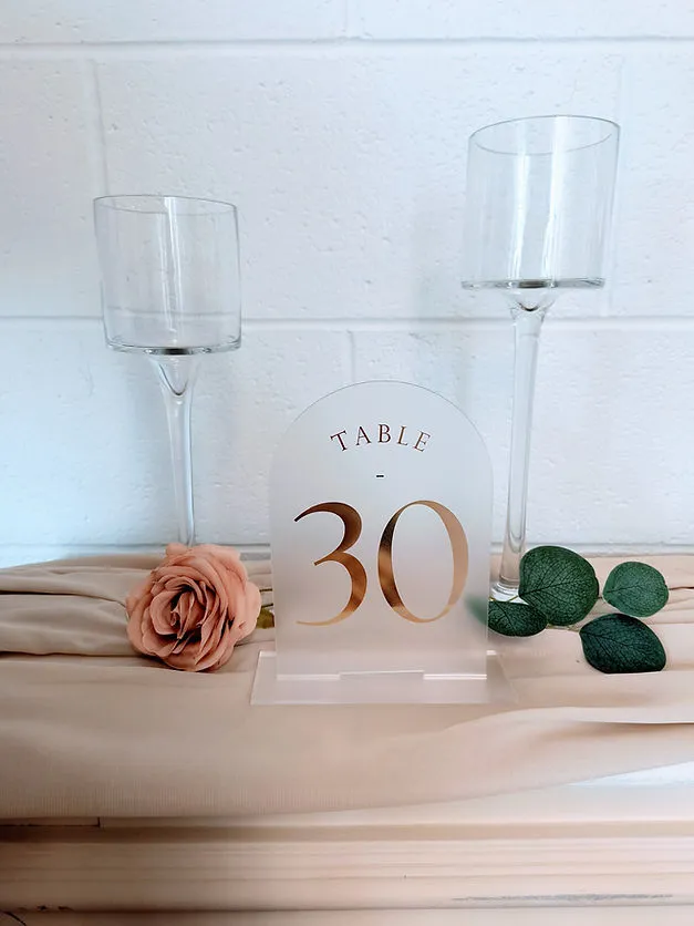 Frosted Arch Table Numbers