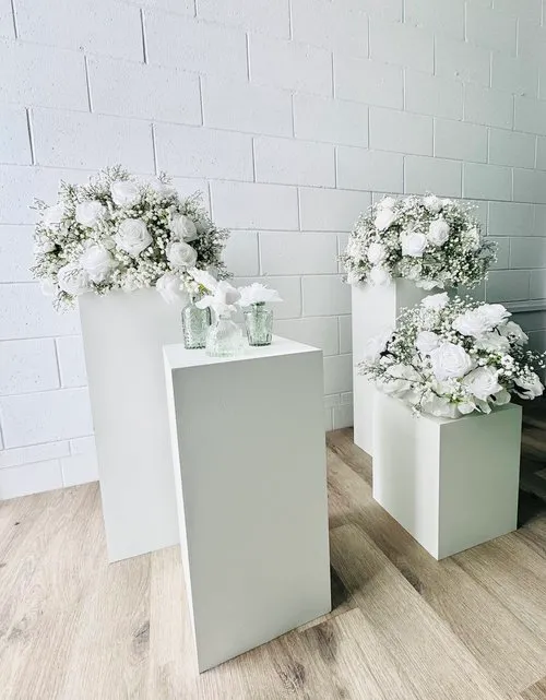 White Plinths