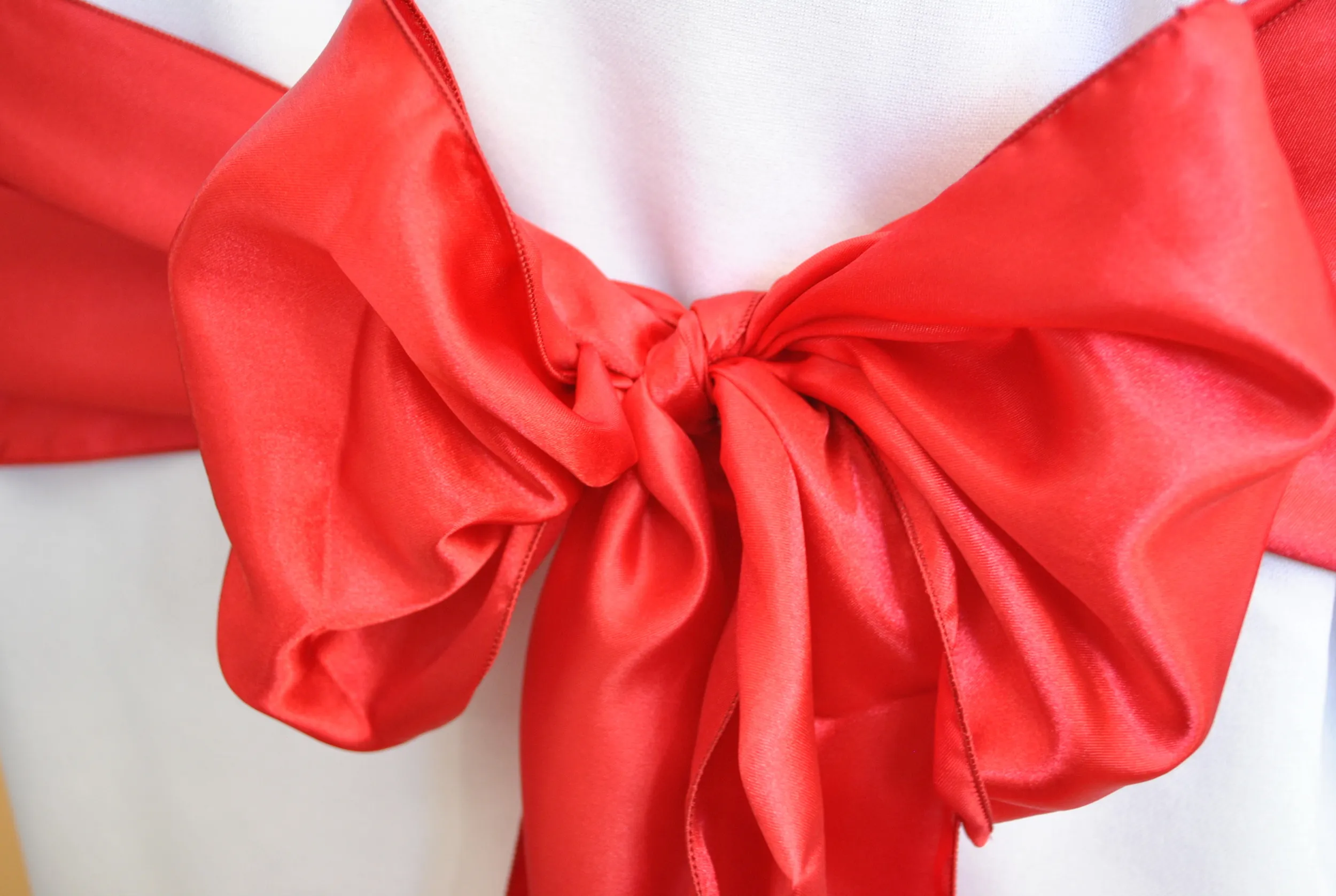 Apple Red Satin Sash