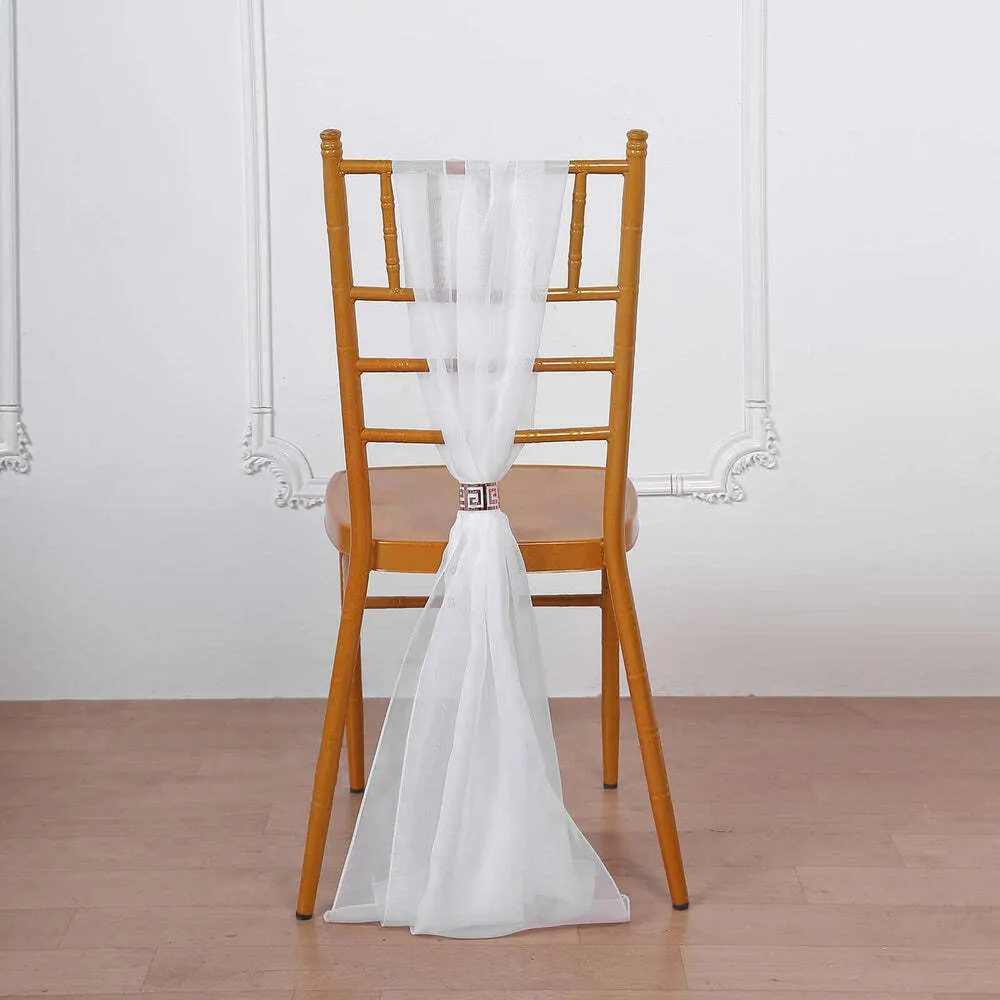 White Chiffon Sashes