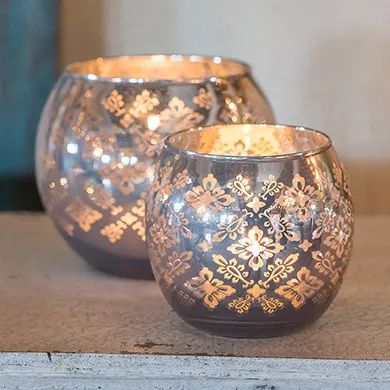Silver Globe Tealight Holder