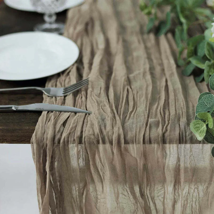 Taupe Cheesecloth Runners