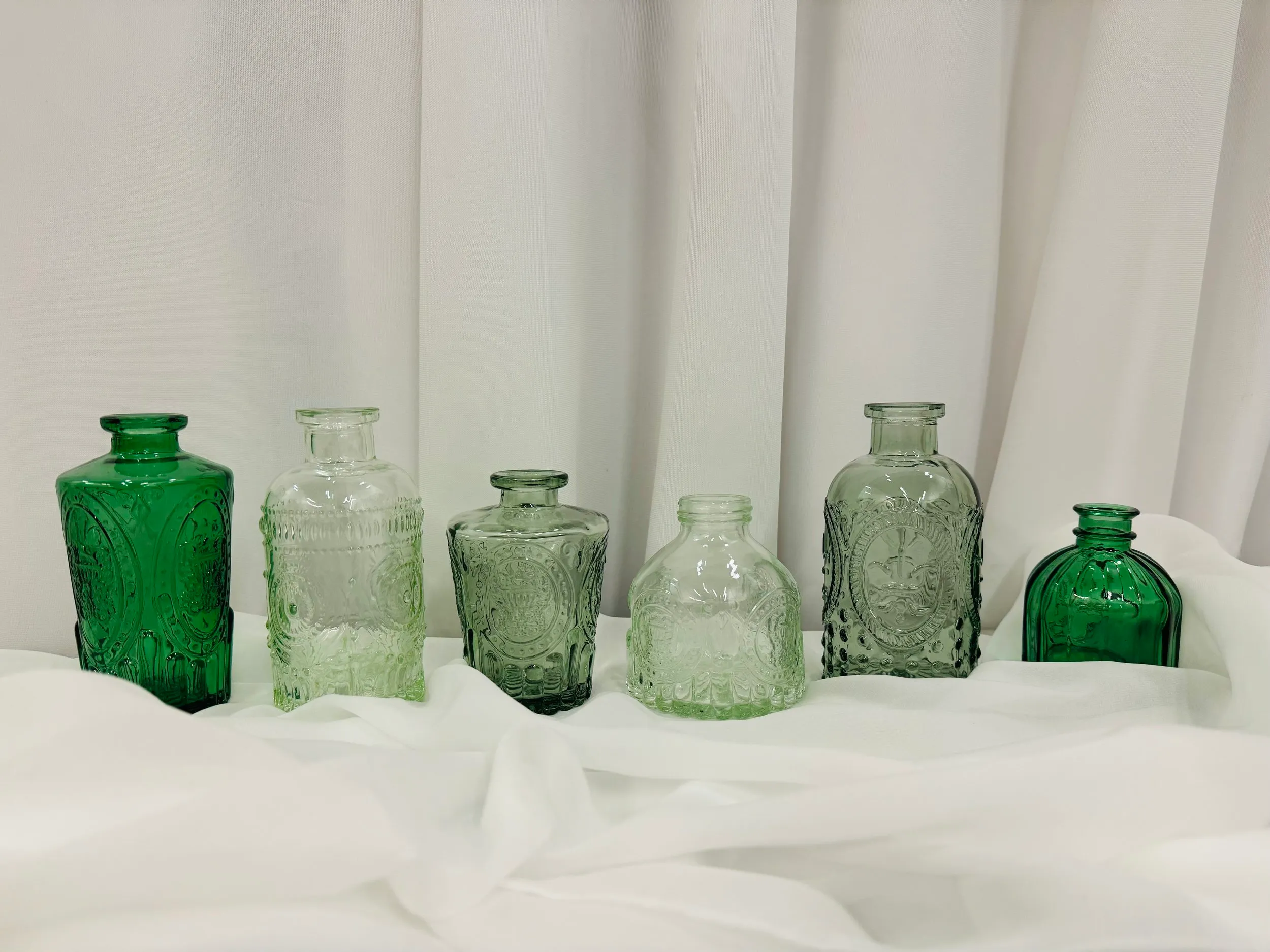 Vintage Green Bud Vases