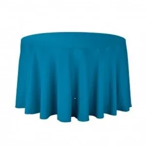 Caribbean Blue Polyester Tablecloths