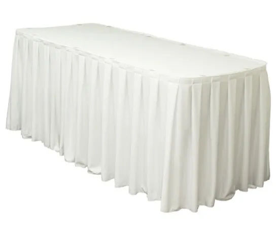 White Table Skirts