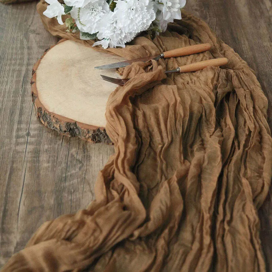 Caramel Cheesecloth Runner